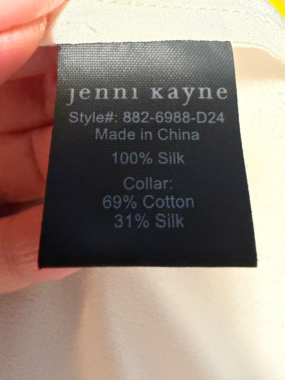 Jenni Kayne silk white blouse, size medium, NEW - Picture 7 of 8
